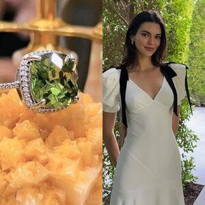 ♥️ Gorgeous 7ct peridot ring, size 8 sterling silver white sapphire halo